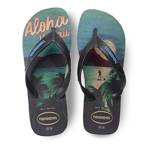 Chinelo Havaianas Surf Masculino, Preto/Azul, 45/46