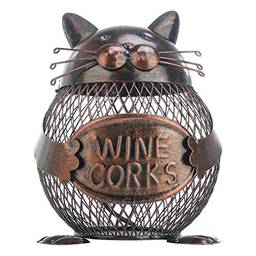Romacci Recipiente de cortiça para gatinhos Ornamento de animais Ornamento criativo Arte em ferro Artesanato prático Decoração para casa presente