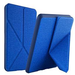 WB Capa Novo Kindle 11ª Geração Silicone Flexível e Sensor Magnético Origami Tecido Azul (Não compatível com Kindle 10ª Geração, Kindle Paperwhite e Kindle Oasis)