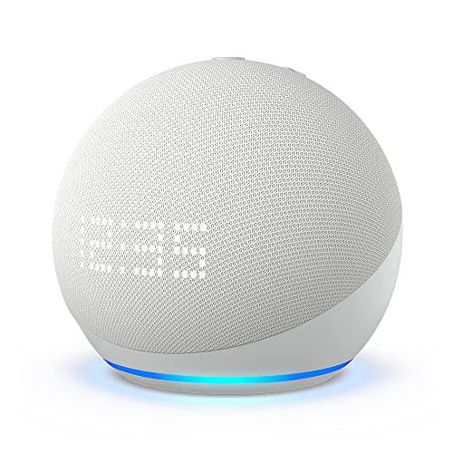 Novo Echo Dot 5ª geração com Relógio | Smart speaker com Alexa | Cor Branca