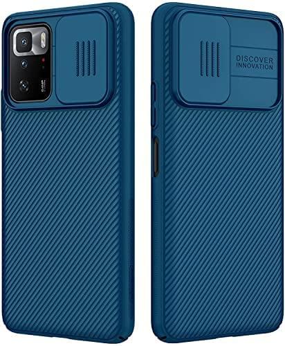 Capa de proteção de câmera SZAMBIT para Xiaomi Mi, com capa de câmera deslizante, [anti-impressões digitais] [anti-riscos] Capa de policarbonato rígido à prova de choque ultrafina e elegante (Xiaomi 11 Lite 4G/5G,Azul)