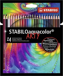 Stabilo Aquacolor - Arty, Lápis de cor Aquarelável Premium 24 cores