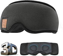 ANTSIR Sleep Headphones Máscara de dormir Bluetooth, 3D Sleep Eye Mask com alto-falantes de esponja embutidos, Headphones Bluetooth sem fio Máscara de dormir para dormir, cochilar, viajar, ioga (preto)