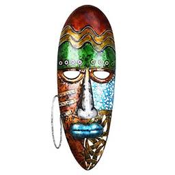 Strachey Máscara Facial Arte Africano Pendurado Na Parede Máscara de Ferro Decoração Da Parede Cultura Tribal Africana Casa ou Jardim Decoração Colorida