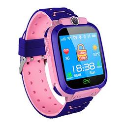 Docooler Crianças smart phone watch com slot para cartão SIM 1,44 polegadas touch screen crianças smartwatch com função de rastreamento gps de voz bate-papo compatível para android