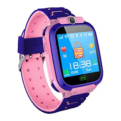 Docooler Crianças smart phone watch com slot para cartão SIM 1,44 polegadas touch screen crianças smartwatch com função de rastreamento gps de voz bate-papo compatível para android