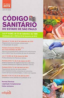 Código Sanitário do Estado de São Paulo: Lei nº 10.083, de 23 de setembro de 1998