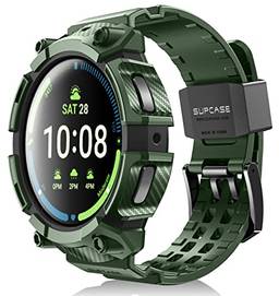 SUPCASE Capa Unicorn Beetle Pro Series para Galaxy Watch 5 Pro 45mm 2022 Release, capa protetora robusta com pulseiras (Verde escuro)