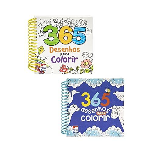 Combo 2 Livros com 365 Desenhos para Colorir