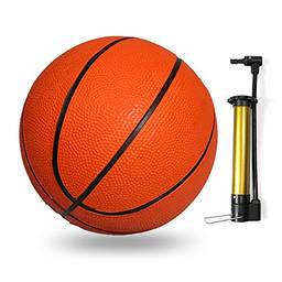 Kiboule Mini bola de basquete infantil tamanho 1 interior de borracha ao ar livre com bomba de inflação