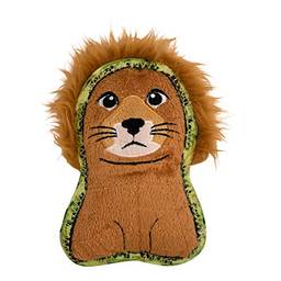 Outward Hound Brinquedo de pelúcia Xtreme Seamz Lion Squeaky Dog - Reforçado denso brinquedo de pelúcia