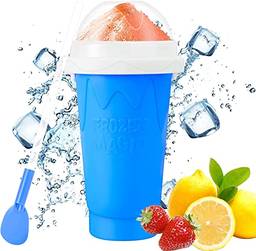 Slushy Cup Slushie Cup, Quick Frozen Magic Squeeze Cup, Dupla Camada Squeeze Slushy Maker Cup, Para o fabricante de sorvete caseiro de milk-shake de verão (Azul)