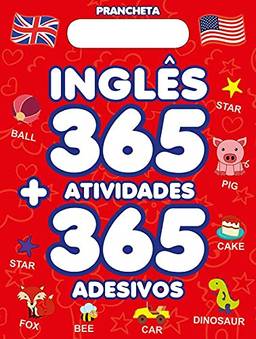 Inglês - prancheta - 365 atividades + 365 adesivos
