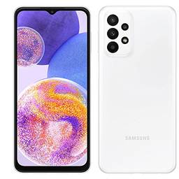 Smartphone Samsung Galaxy A23 Branco 128GB 4GB RAM bateria 5000mAh Câmera Quádrupla Traseira de 50MP