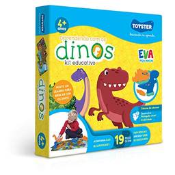 Aprendendo com Os Dinos (Kit Educativo, Peças em EVA), Toyster Brinquedos, Multicor
