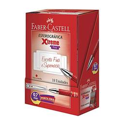 Caneta Esferográfica Xtreme 0.7 18 Unidades, Faber-Castell, Vermelha