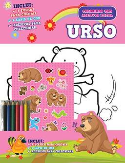 Urso - Colorindo com Adesivos