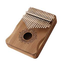 KKcare Instrumento Musical Portátil Kalimba 17 Teclas Polegar Africano Dedo Piano Madeira Kalimba