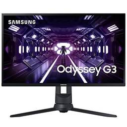 Monitor Gamer Samsung Odyssey 27", FHD, 144 Hz, 1ms, com ajuste de altura, HDMI, DP, VGA, Freesync, Preto, Série G3
