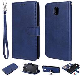 Capa carteira XYX para Galaxy J7 Pro, 2 em 1 de couro PU com capa fina removível para celular Samsung Galaxy J7 Pro 2017 SM-J730 (azul)