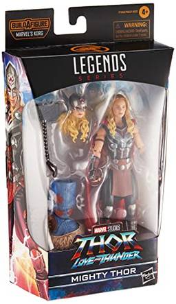 Boneca Marvel Legends Series Thor: Love and Thunder, Figura 15 cm - Mighty Thor - F1060 - Hasbro, Vermelho, preto e cinza