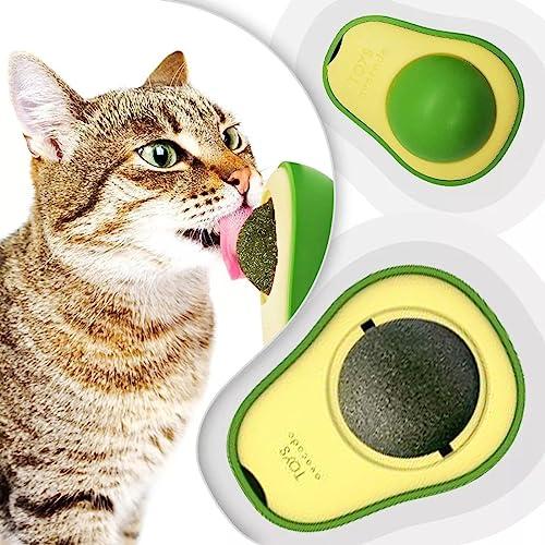 Abacate De Brinquedo Para Gatos Com Catnip Erva Gato Natural Bola de Lamber