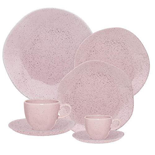 Aparelho de Jantar Chá E Café 42 Pçs Oxford Ryo Pink Sand