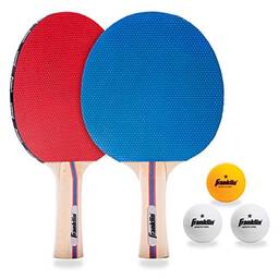 Franklin Sports Conjunto de pá de tênis de mesa com bolas – Kit de remo para 2 jogadores com bolas de tênis de mesa