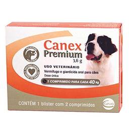 Vermífugo Canex Premium Cães 3,6g Cães 40kg Ceva Ceva para Cães