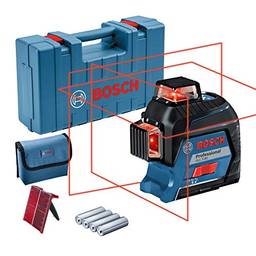 Nível laser de linhas Bosch GLL 3-80 80m 360º com maleta e bolsa de proteção
