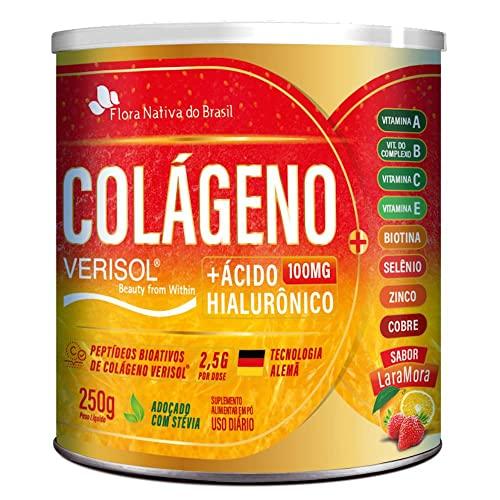 Colágero Verisol + Ácido Hialurônico em pó 250g - Flora Nativa (Laranja com Morango)