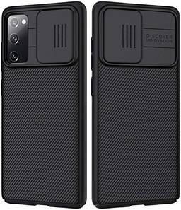 Capa Nillkin para Samsung Galaxy S20 FE, capa da série CamShield com capa para câmera deslizante, capa protetora fina e elegante para Samsung Galaxy S20 FE - Preta