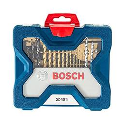 Bosch Kit De Pontas E Brocas Em Titânio X-Line Com 40 Peças