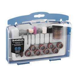 Gamma Ferramentas Kit De Acessórios Para Microrretífica Com 69 Peças G19504Ac Azul