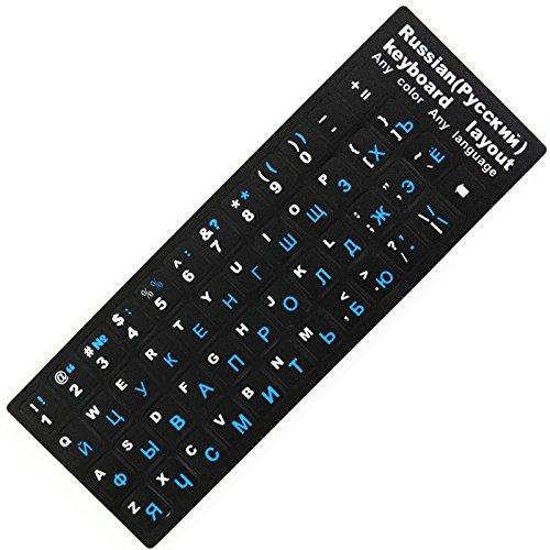 Adesivo de teclado russo BigFamily que brilha no escuro para computador laptop universal