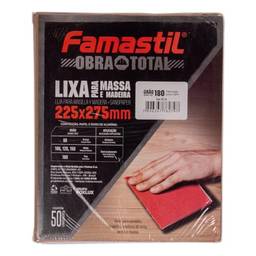 Foxlux Lixa P Massa 225X275Mm Grao 180 C/50Un, Colorido