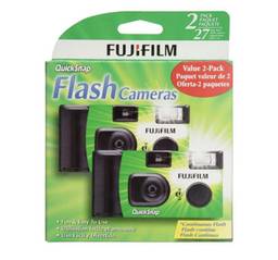 Fujifilm Câmera descartável QuickSnap Flash 400 de 35 mm (pacote com 2)