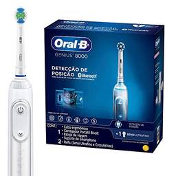 Escova Elétrica Recarregável Oral-B Genius 8000 Bivolt + 2 Refis Sensi Ultrafino e CrossAction
