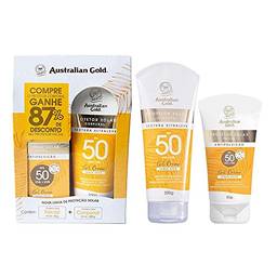 Australian Gold Kit Protetor Solar Gel Creme Corporal Fps50 200g E Facial Fps50 50g