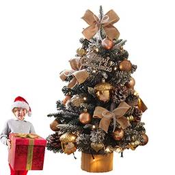 Mini natal, Árvore Natal requintada com luzes LED, GranNatal mesa para decorações Natal