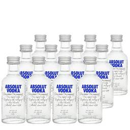 Mini Vodka Absolut, Kit 12 Unidades, 50ml