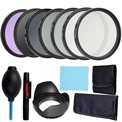 Domary Conjunto de lentes e filtros profissionais Kit de acessórios para câmeras compactas e completas Acessórios de fotografia 58 mm