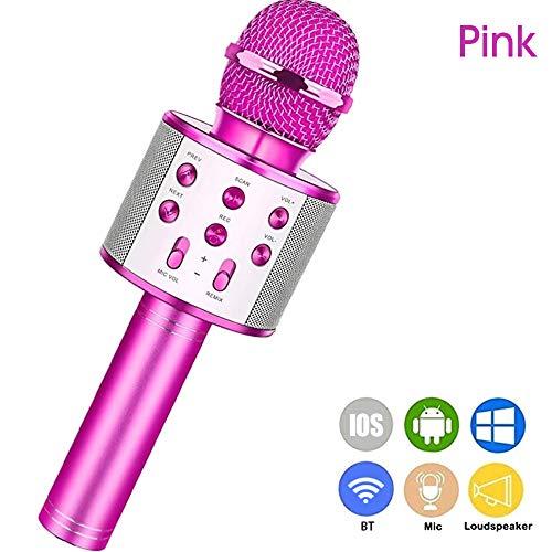 Microfone de karaokê sem fio, portátil, compatível com celular, HIFI BT embutido, bateria de lítio recarregável, Btuty WS-858
