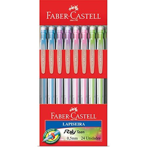 Faber-Castell, Lapiseira Poly Teen 0.5mm, Cores Sortidas, 24 Unidades