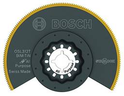 Bosch OSL312T Starlock lâmina de serra segmentada bi-metal de titânio oscilante, 8,8 cm