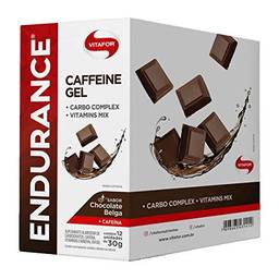 Endurance Caffeine Gel 12 Sachês de 30G Chocolate Belga, Vitafor