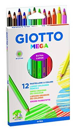 Lápis de Cor Giotto Mega com 12 cores