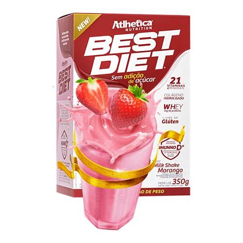 Best Diet - 350G Milk Shake Morango, Atlhetica Nutrition