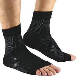 KKmoon Mangas de compressão para pés, masculino, feminino, meias, de compressão, com, arco, calcanhar, suporte