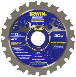 IRWIN Lâmina de Serra Circular WeldTec para Madeira de 110mm e 20 Dentes 1863658